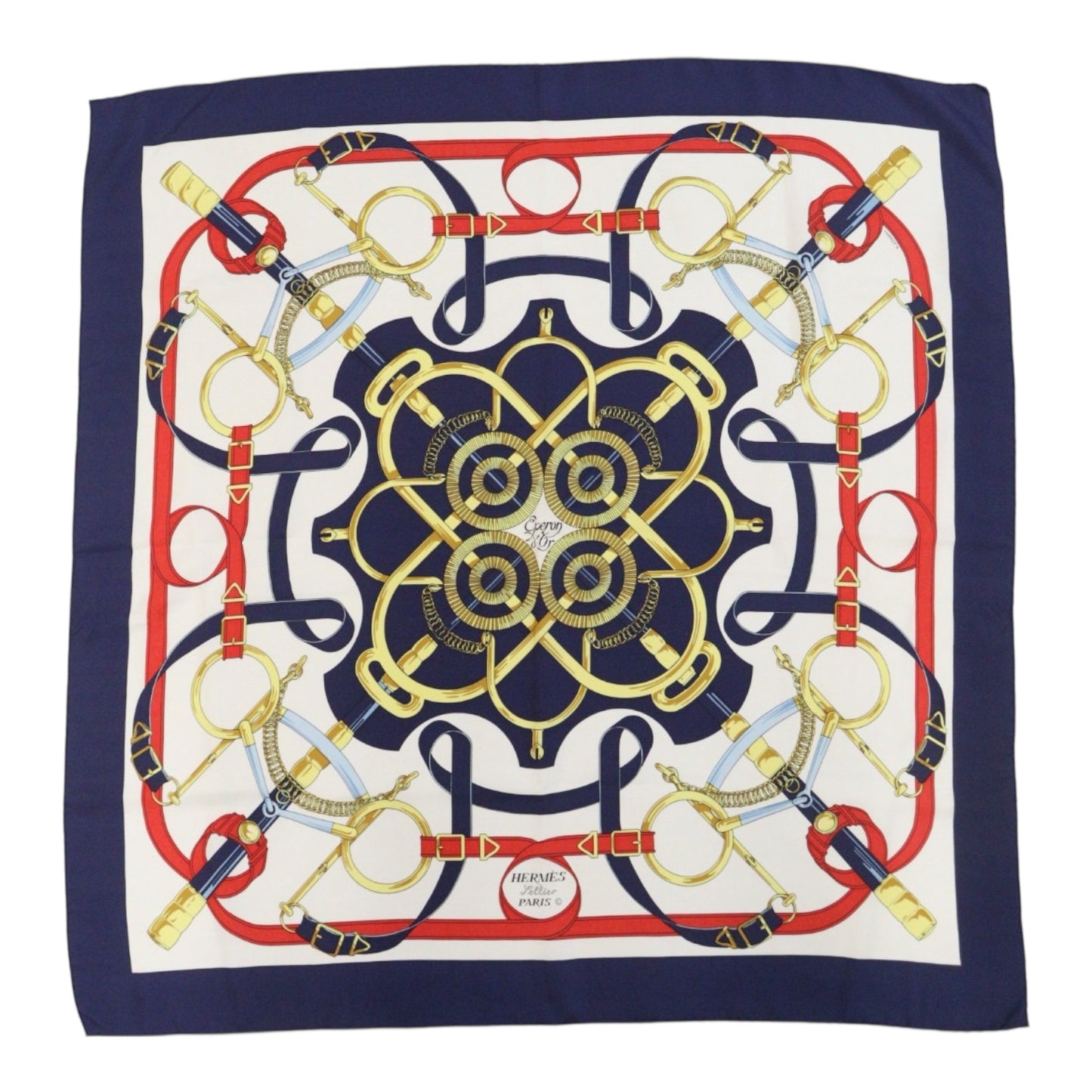 Very Good ( Rank A) ｜ HERMES Eperon D'or Scarf 90｜V25110604