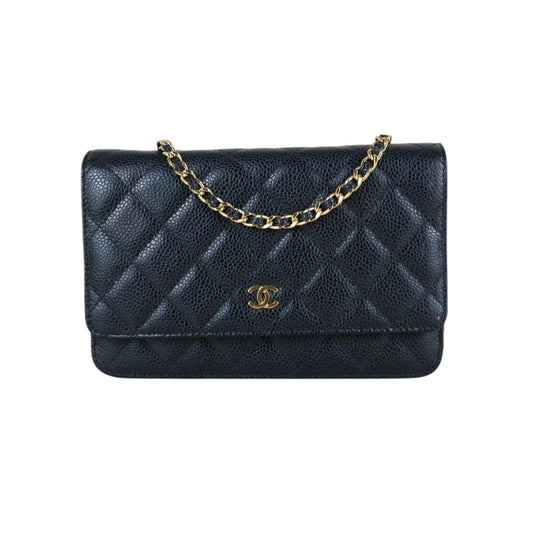 Very Good ( Rank A) ｜Full Set CHANEL Matrasse Chain Caviar Skin WOC19 Shoulder Bag Black Made In 2019～2020Year ｜S25090405