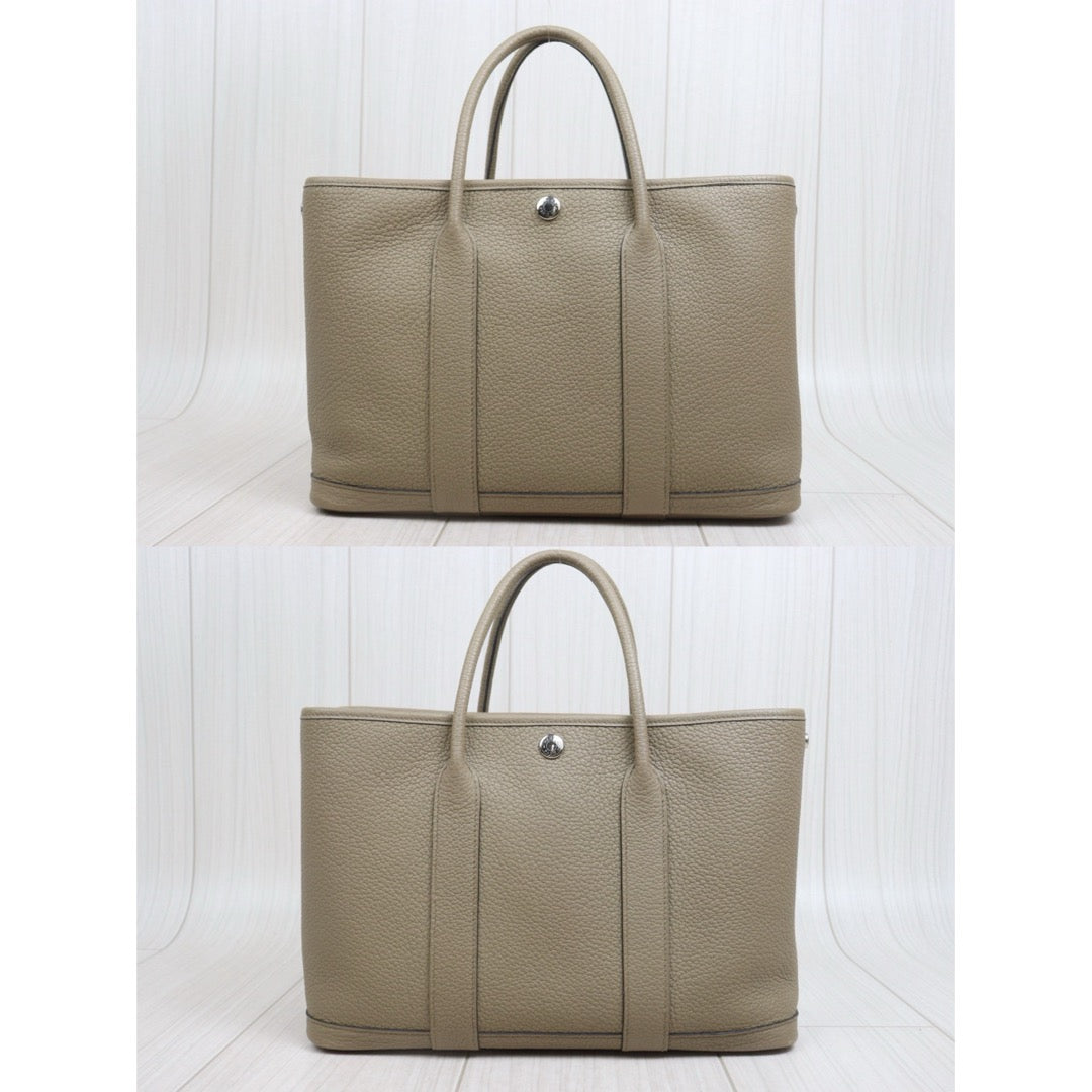 Include Entrupy Certificate of Authenticity｜Very Good ( Rank A)｜ HERMES Negonda Beige Garden Party 30 Handbag W Stamp Made In 2024 Year｜S26080616