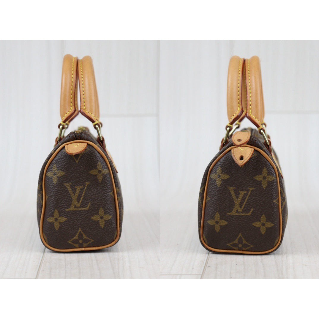 Rank A ｜ LV Monogram Mini Speedy Handbag With Shoulder Strap｜23121604