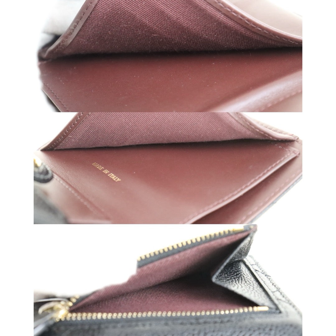 Include Entrupy Certificate of Authenticity｜Very Good ( Rank A)｜ Chanel Caviar Skin Black Wallet Made In 2022 Year ｜S26062512