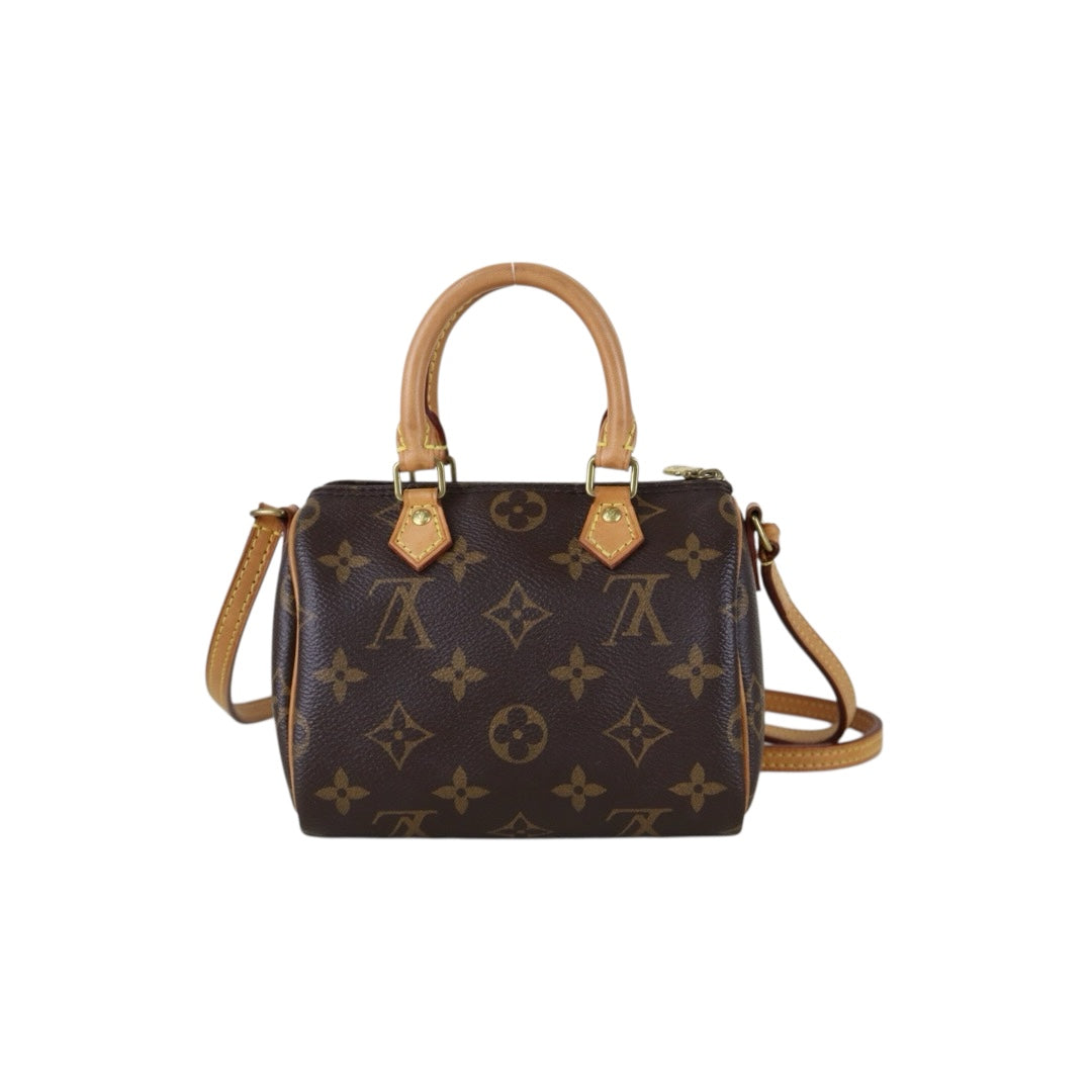 Include Entrupy Certificate of Authenticity｜Good ( Rank AB)｜Louis Vuitton Monogram Nano Speedy  Shoulder Bag｜S26051519