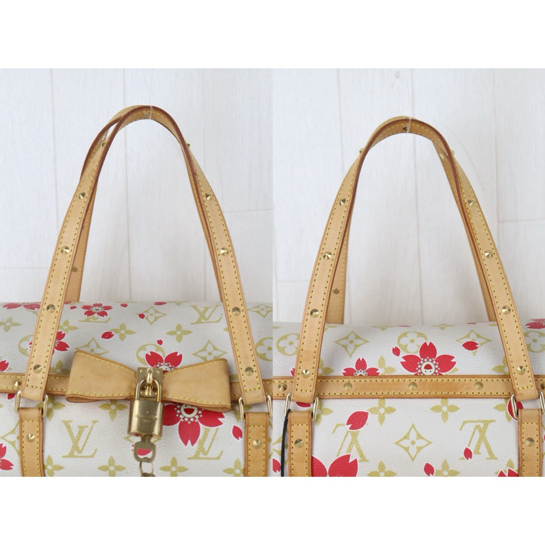 Include Entrupy Certificate of Authenticity｜Good ( Rank AB)｜Louis Vuitton Takashi Murakam Monogram Cherry Blossom Papillon Hand Bag｜Z26091507