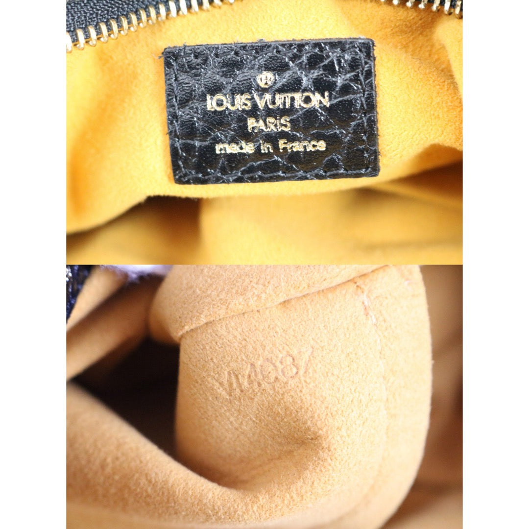 Include Entrupy Certificate of Authenticity｜Good ( Rank AB)｜ LV Denim Monogram Black 2 Way Tote Bag Shoulder Bag｜S26030603