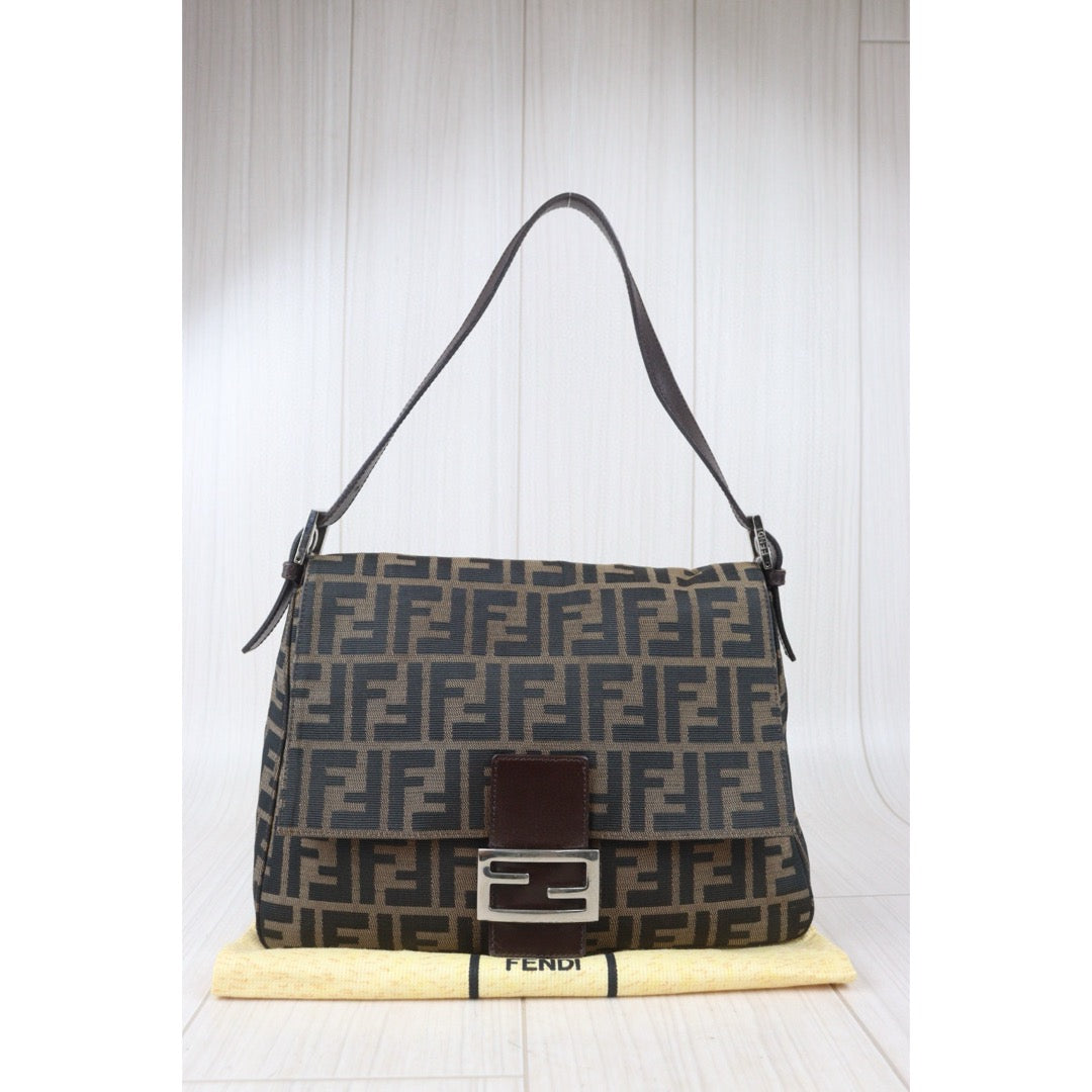 Good ( Rank AB)｜ FENDI Zucca Mamma Baguette Shoulder Bag ｜V24080812