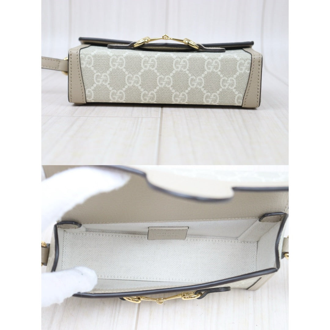 Very Good ( Rank A) ｜GUCCI GG Campus 1955 Grey Beige Shoulder Bag｜P24092408