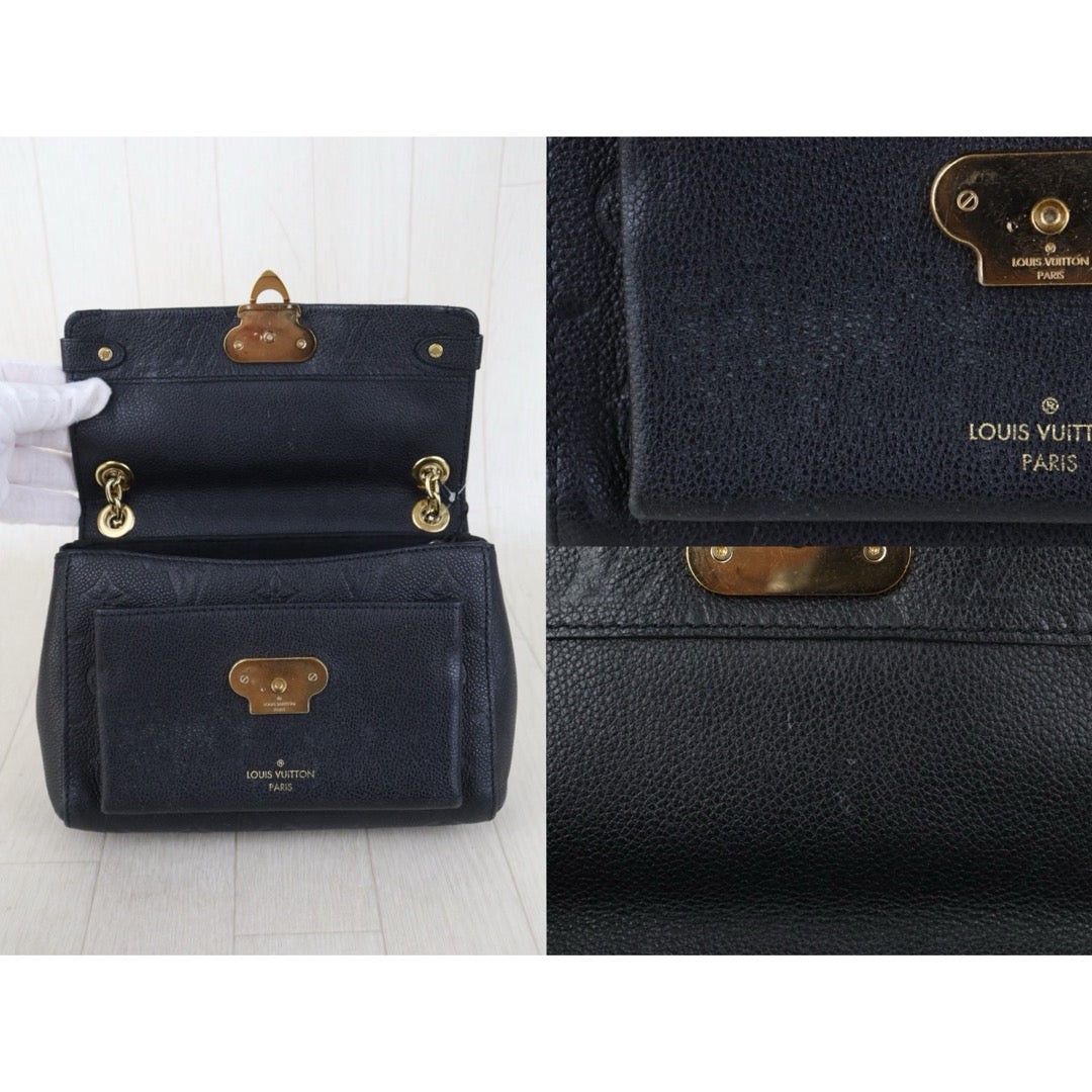 Include Entrupy Certificate of Authenticity｜Good ( Rank AB) ｜Louis Vuitton Monogram Empreinte Vavin BB Leather Shoulder Bag Black IC Chips Model ｜S26090712