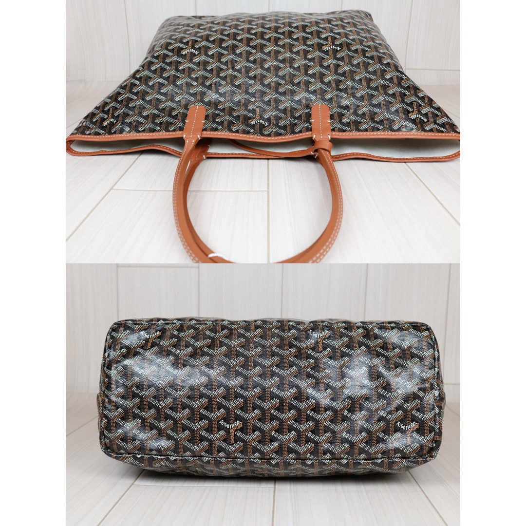 Rank A ｜ Goyard Saint-Louis PM Tote Bag Brown｜W24072101