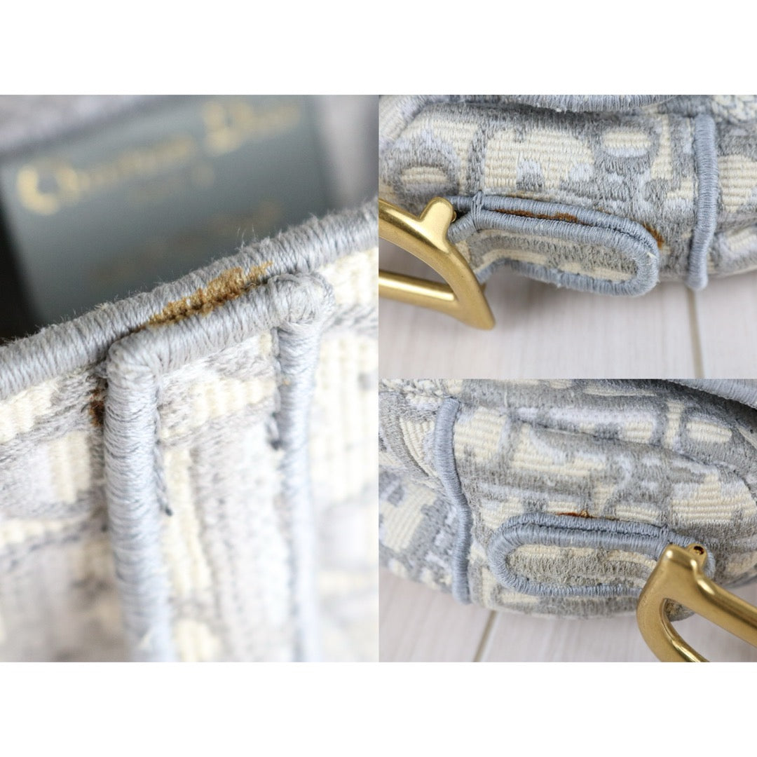 Good ( Rank AB)｜Dior Trotter Saddle Obique Gray Shoulder Bag Medium｜S25110301
