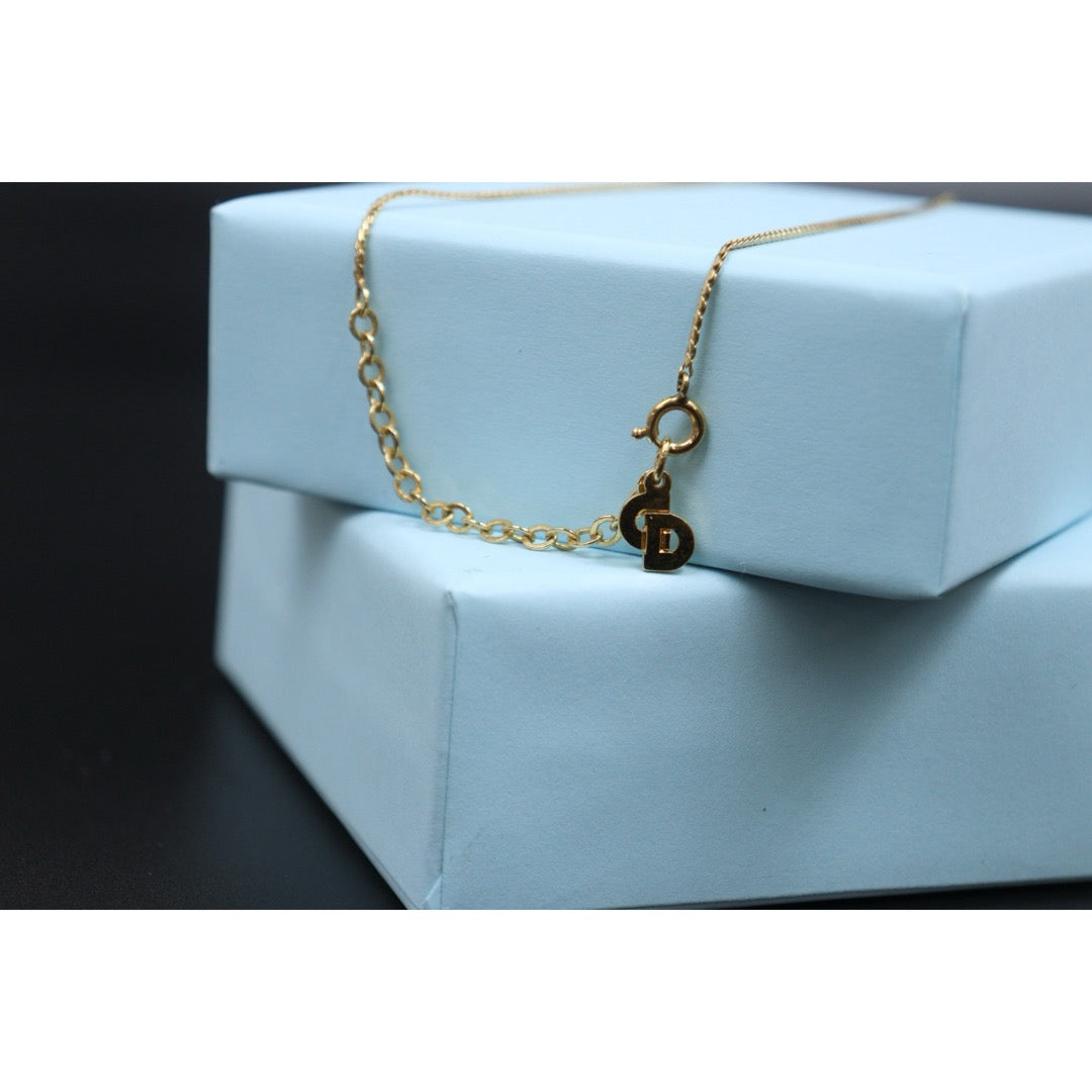 Include Authentic Detective Certificate of Authenticity｜Good ( Rank AB) ｜ Dior CD  Rhinestone Necklace ｜26040211