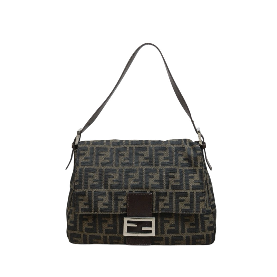 Include Entrupy Certificate of Authenticity｜Good ( Rank AB)｜ FENDI Zucca Mamma Baguette Shoulder Bag｜26031912