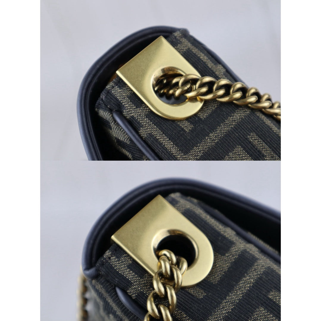 Very Good ( Rank A)｜ FENDI Zucca Mamma Baguette  Chain Shoulder Bag Current Model｜W25082902