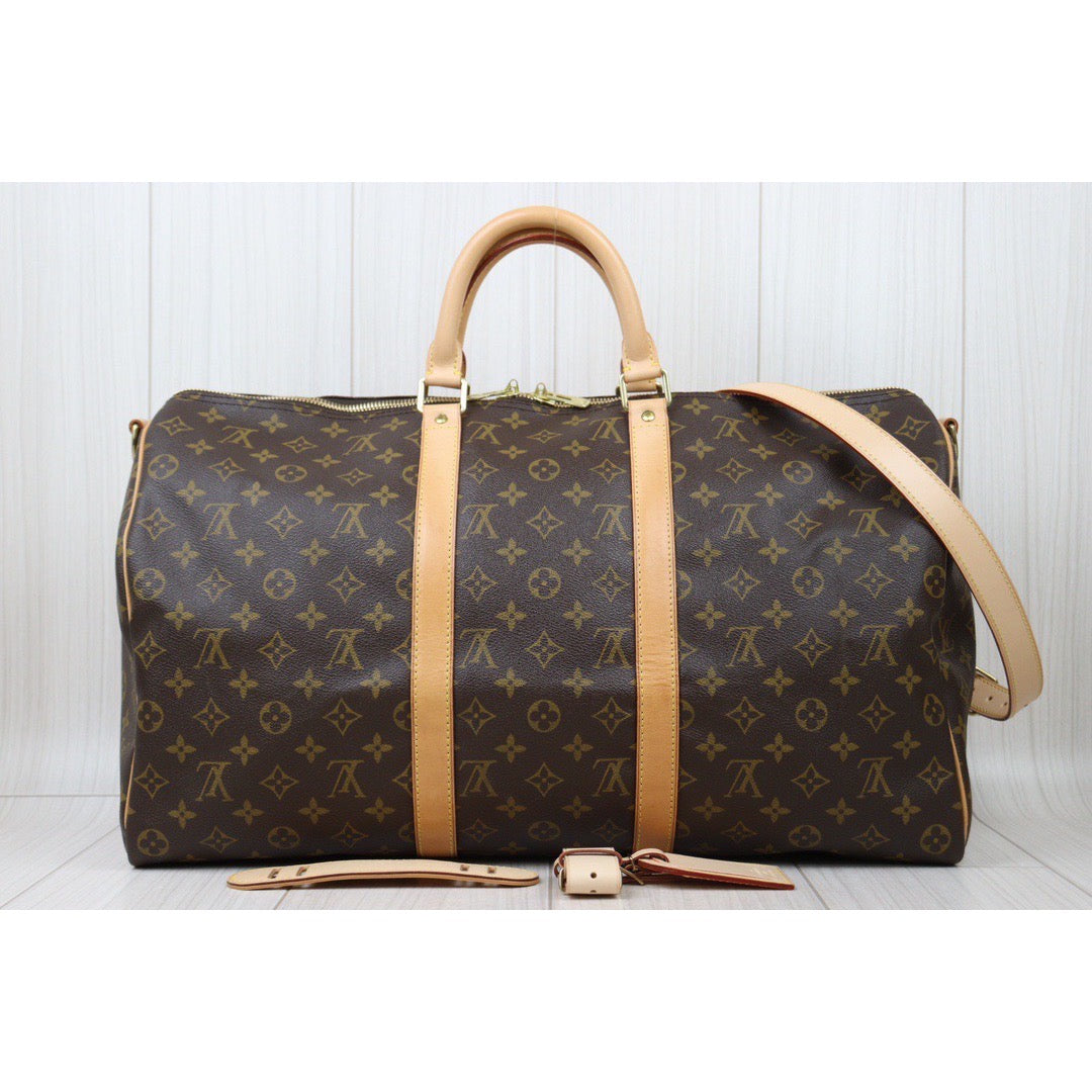 Rank A｜ LV Monogram Keypol Bandrière 50 With Shoulderstrap｜24051315