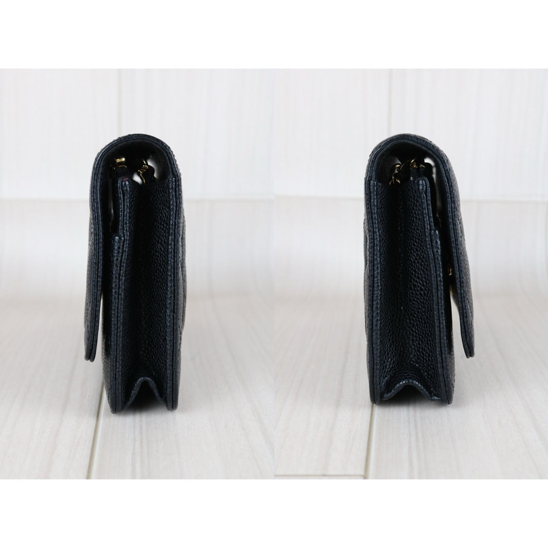 Very Good ( Rank A) ｜Full Set CHANEL Matrasse Chain Caviar Skin WOC19 Shoulder Bag Black Made In 2019～2020Year ｜S25090405