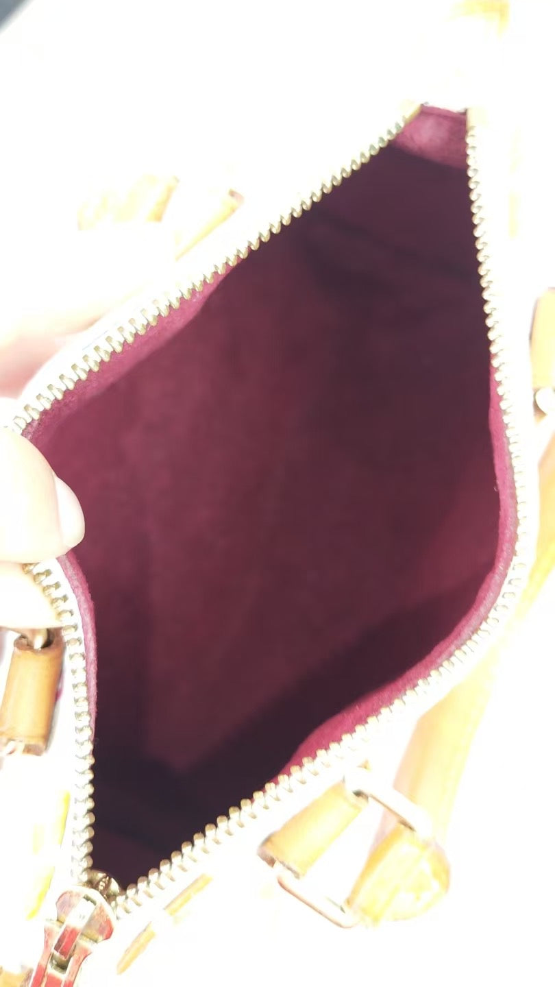 LV Multi Monogram Mini Speedy White Handbag