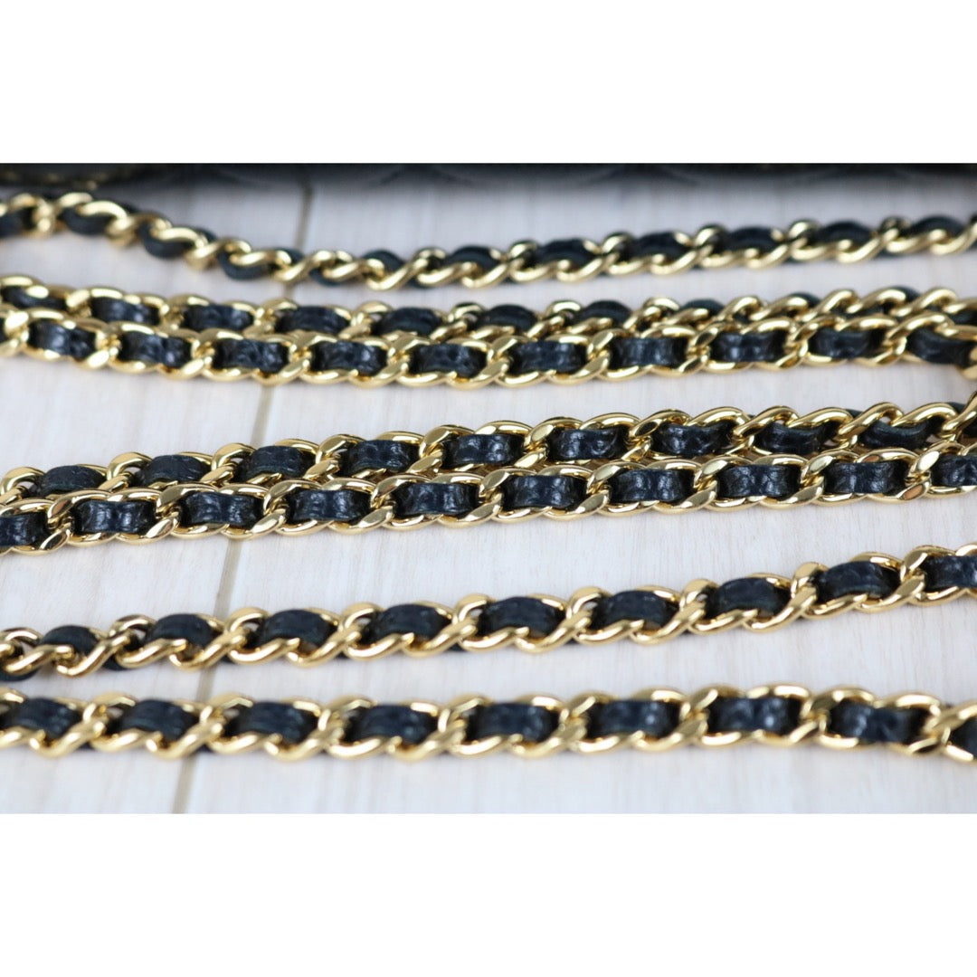 Include Entrupy Certificate of Authenticity｜Very Good ( Rank A) ｜Full Set CHANEL Matrasse Chain Caviar Skin WOC19 Shoulder Bag Black Made In 2020Year ｜S26031903