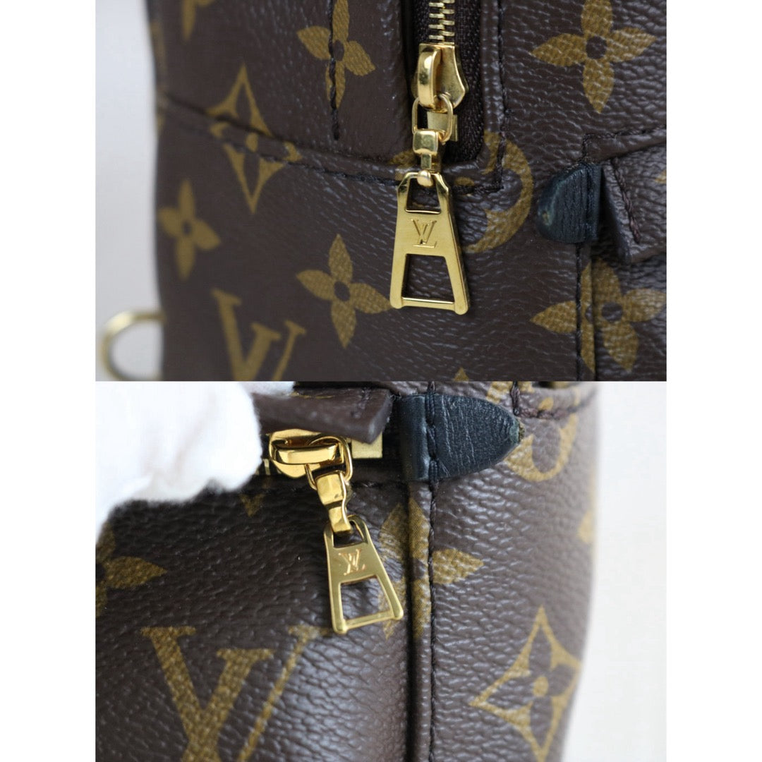 Include Entrupy Certificate of Authenticity｜Very Good ( Rank A)｜  Louis Vuitton Monogram Coated Canvas Mini Palm Springs Backpack｜S26072607