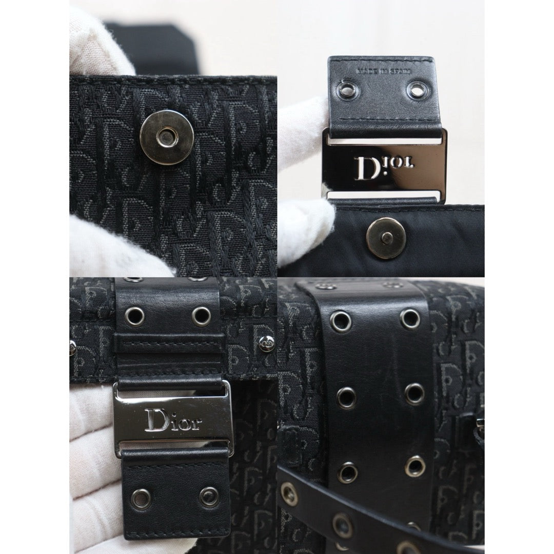 Include Entrupy Certificate of Authenticity｜Good ( Rank AB)｜ Dior Trotter Black Hand Bag ｜26061602