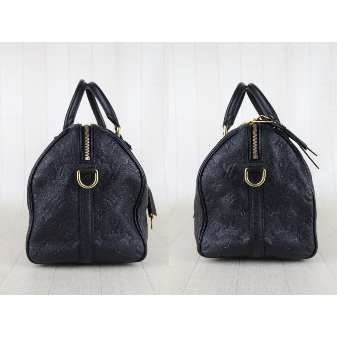Include Entrupy Certificate of Authenticity｜Very Good ( Rank A)｜ Louis Vuitton  Current Model Monogram Empreinte Speedy 35 Handbag Shoulder Bag  Black｜S26060802