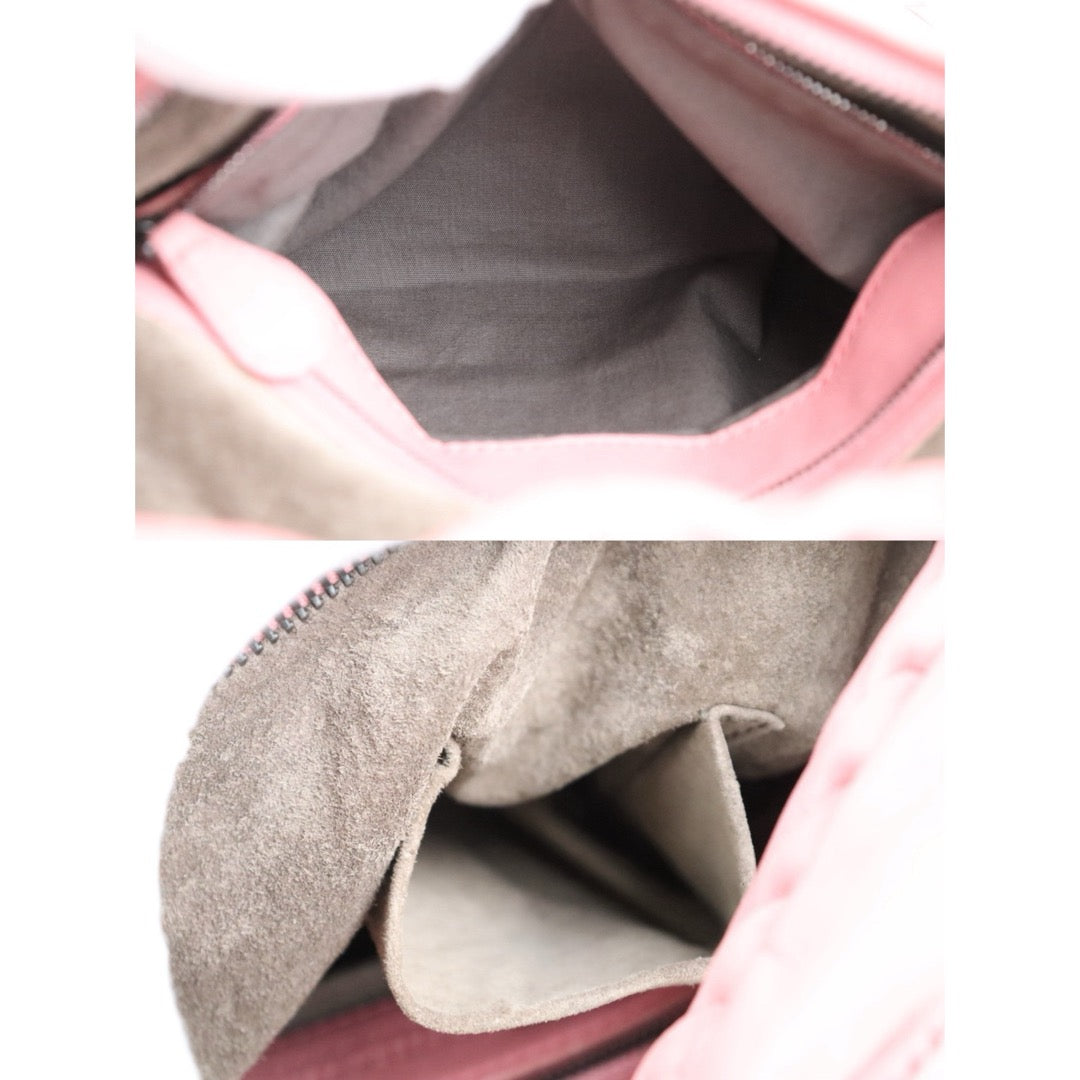 Include Entrupy Certificate of Authenticity｜Very Good ( Rank A)｜ Bottega Veneta Lamb Skin Braid Shoulder Bag  Pink｜S26052516