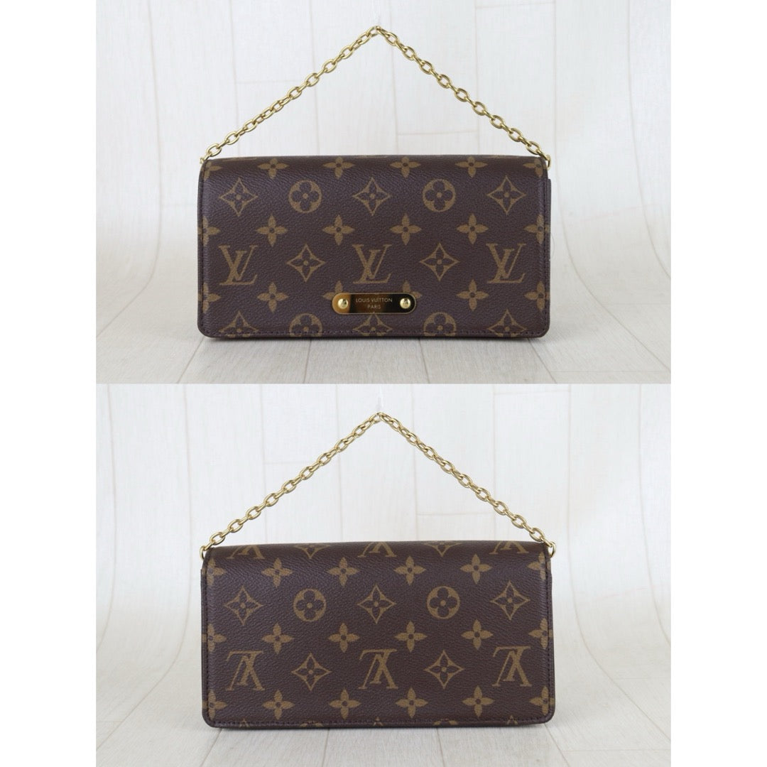 Include Entrupy Certificate of Authenticity｜Very Good ( Rank A)｜ Louis Vuitton Monogram  Lily Flap WOC Chain Shoulder Bag IC Chips Model｜S26062212
