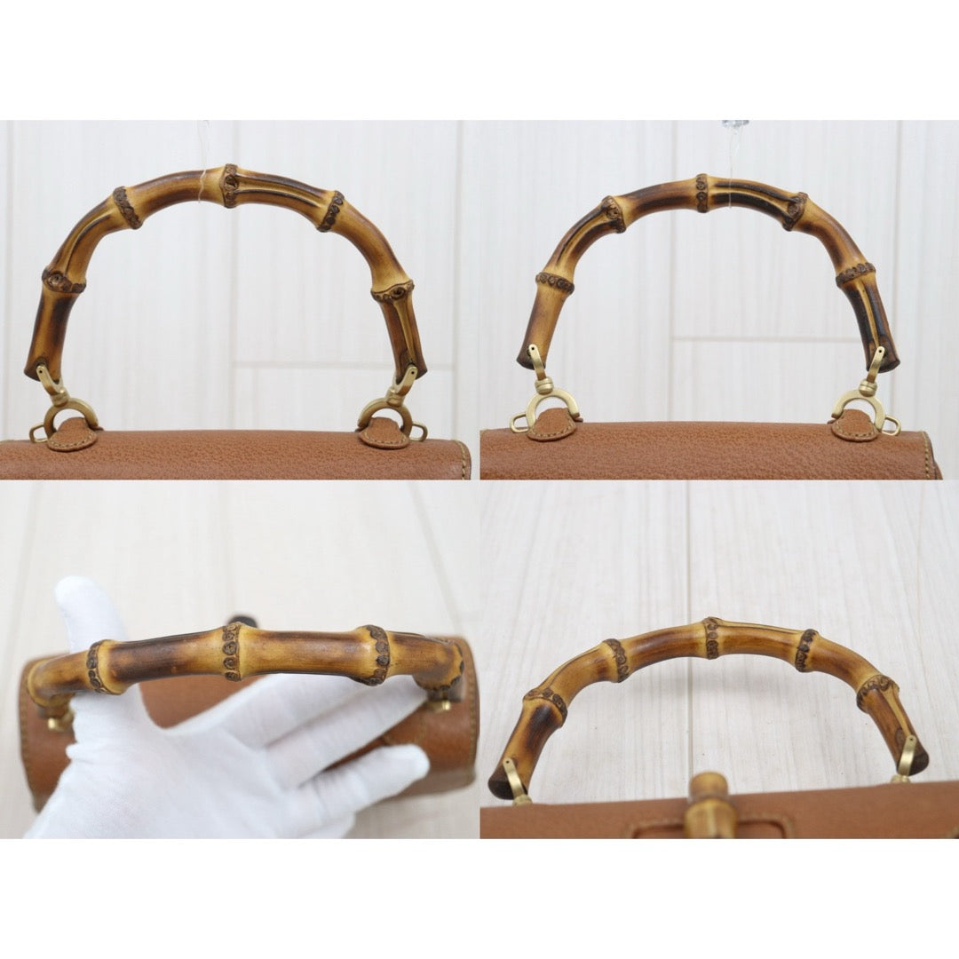 Very Good ( Rank A) ｜ GUCCI Vintage Bamboo Hand Bag  Brown ｜25060302