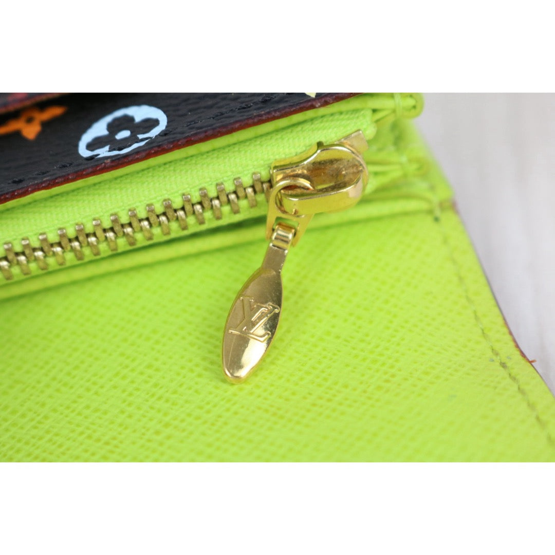 Include Entrupy Certificate of Authenticity｜Very Good ( Rank A)｜ Louis Vuitton Monogram Multicolor Portofeuil Sara Long Style Wallet ｜S26060803
