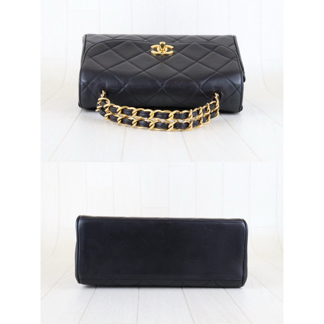 Fair ( Rank B) ｜ CHANEL  Lamb Skin Double Chain Kelly Shoulder Bag   Made in 1994-1996 Year｜Y25011003