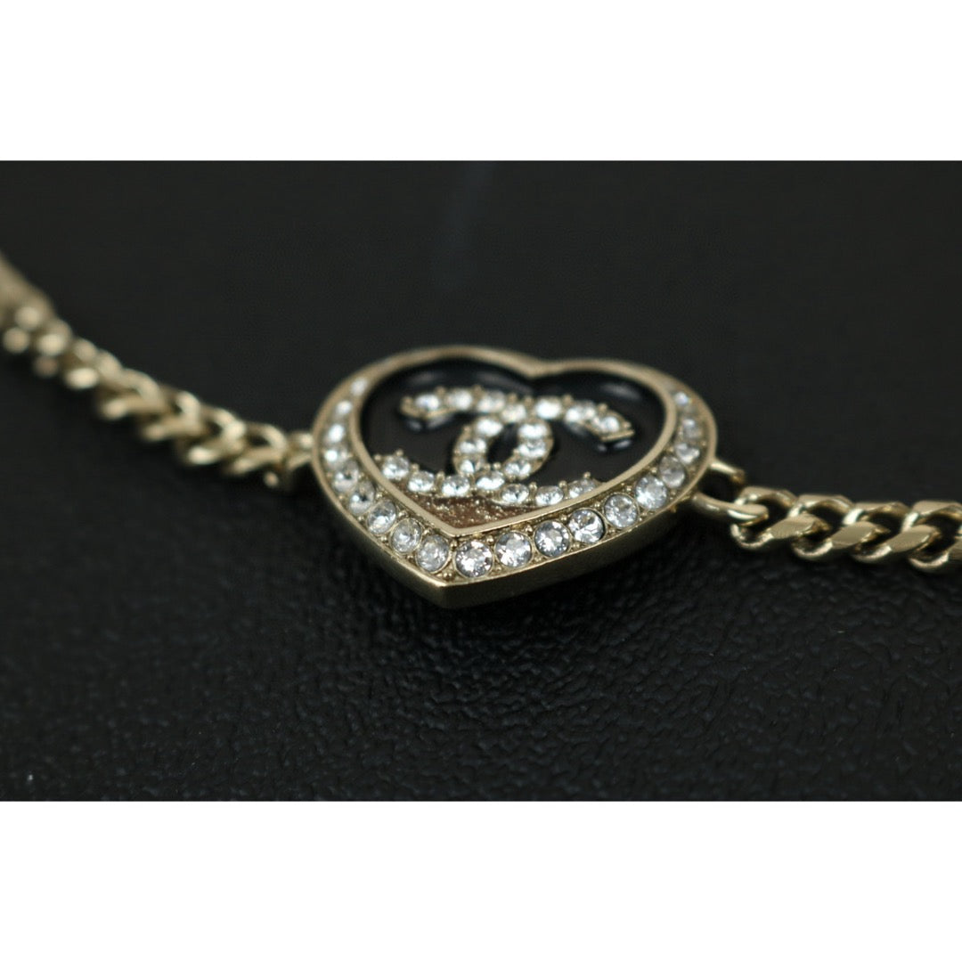 Excellent（Rank SA）｜ CHANEL Coco Mark Rhinestone Chocker Necklace｜X24121803