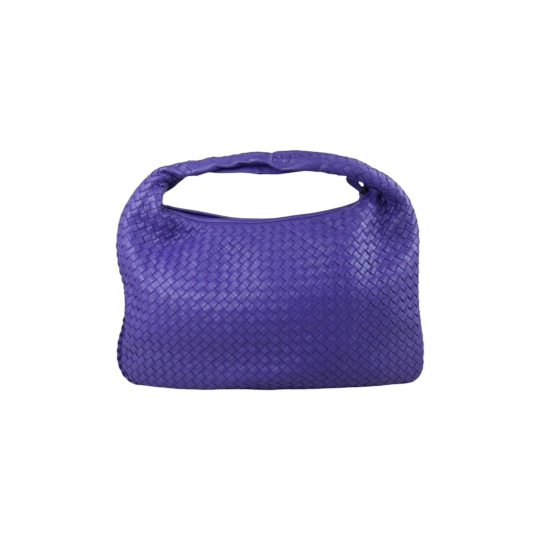 Include Entrupy Certificate of Authenticity｜Very Good ( Rank A)｜ Bottega Veneta Lamb Skin Braid Shoulder Bag Dark Purple｜S26041304