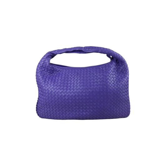 Include Entrupy Certificate of Authenticity｜Very Good ( Rank A)｜ Bottega Veneta Lamb Skin Braid Shoulder Bag Dark Purple｜S26041304
