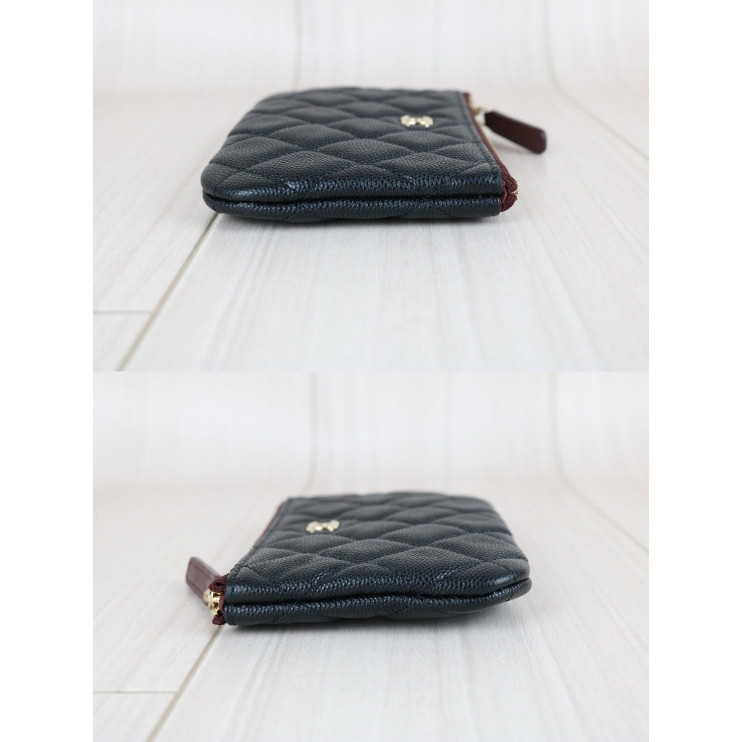 Excellent（Rank SA）｜CHANEL Caviar Skin Calf Leather Card Holder Black IC Chips Model｜X25062321