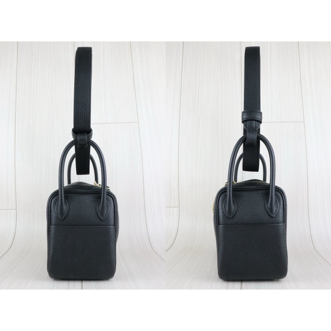 Very Good ( Rank A)｜ Hermes Mini Lindy TC Leather Golden Hardware Shoulder Bag Z stamp Made In 2021Year  ｜W25110602