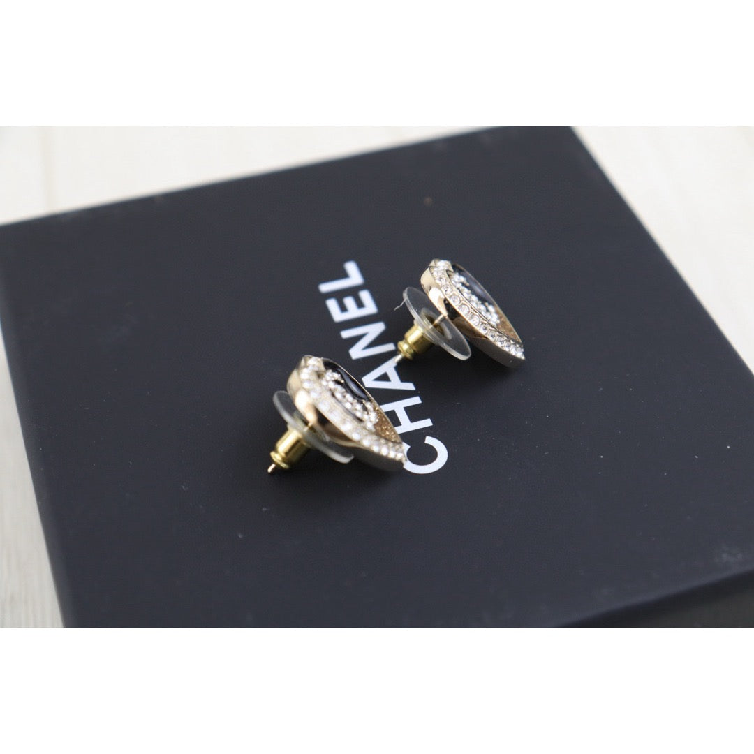 Very Good ( Rank A)｜ CHANEL Coco Mark Rhinestone Earrings｜H25011305