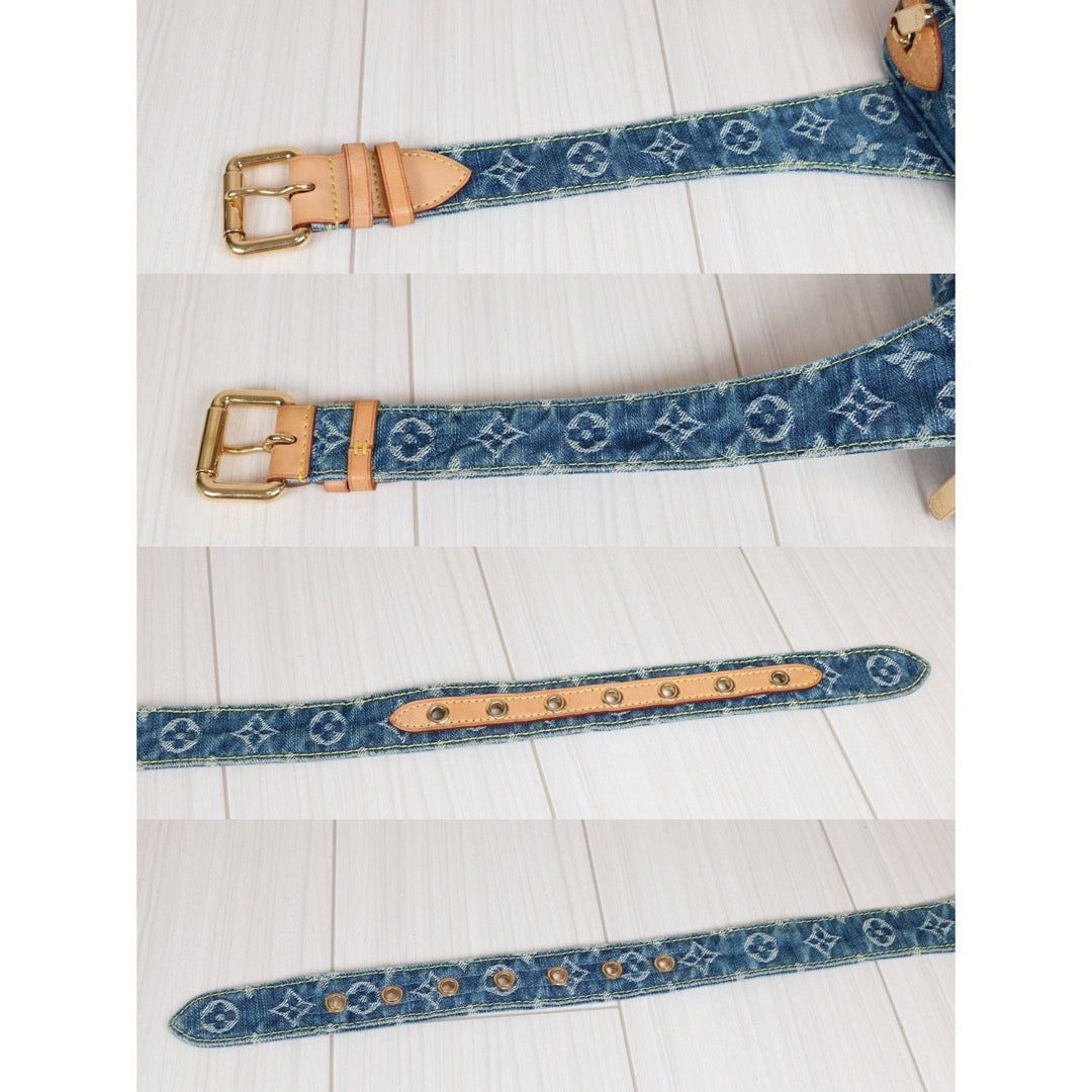 Rank AB ｜  LV Monogram Denim Waist Bag   ｜S24071504