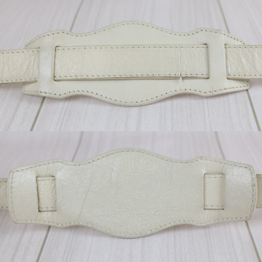 Include Entrupy Certificate of Authenticity｜Good ( Rank AB)｜Balenciaga Waxed Leather Gaint Classic City Mini Beige HandBag Shoulder Bag ｜S26060107