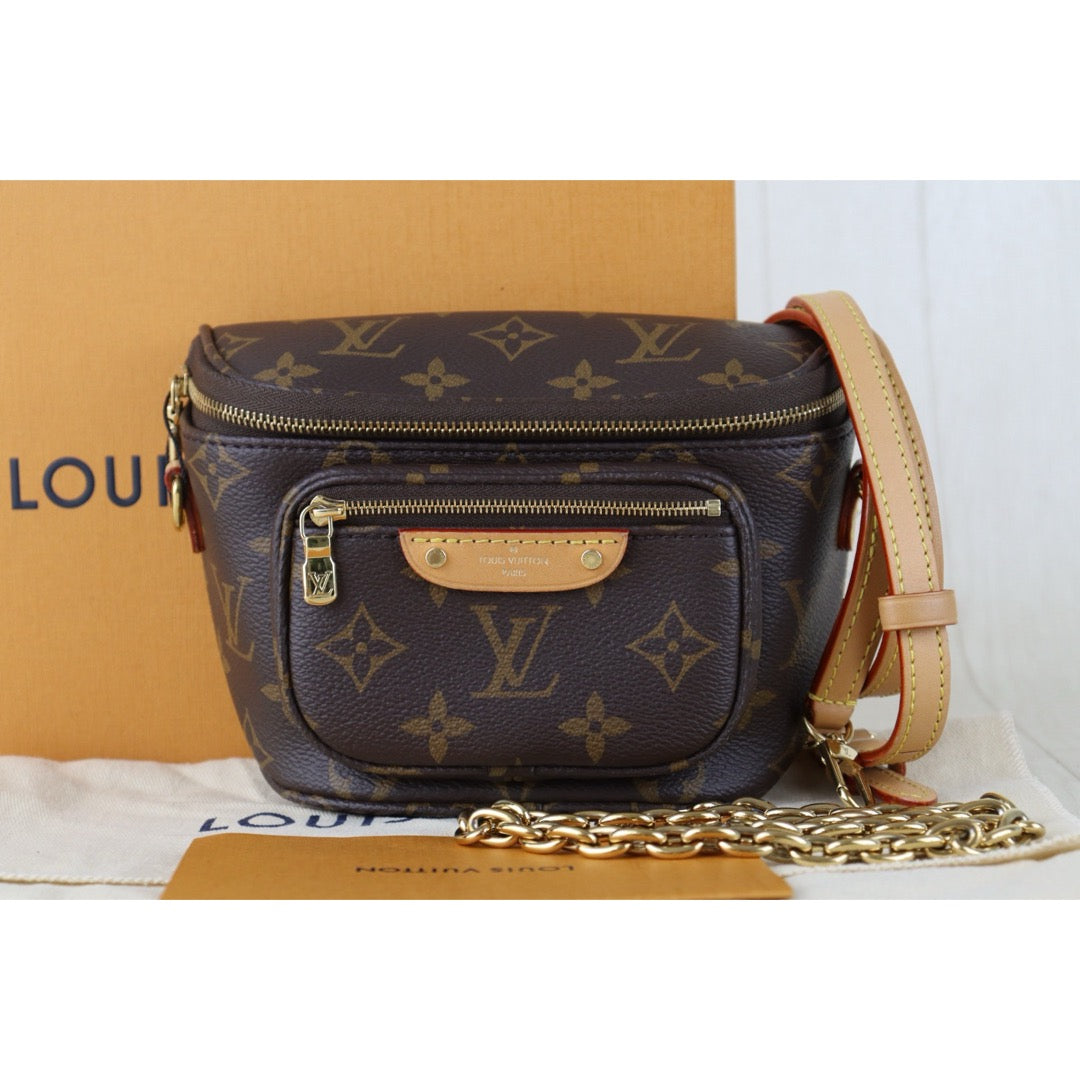 Include Entrupy Certificate of Authenticity｜Good ( Rank AB)｜Louis Vuitton Monogram Mini Bumbag  IC Chips Model ｜S26090705