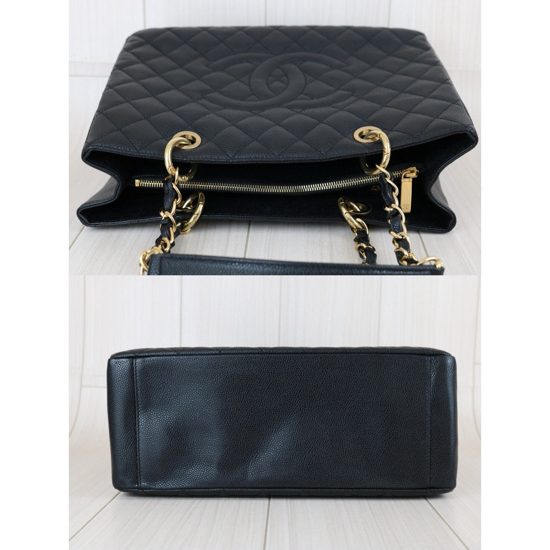 Good ( Rank AB)｜ CHANEL Matrasse GST Chain Tote Bag Caviar Skin Black  Made In 2011 Year｜S24111811