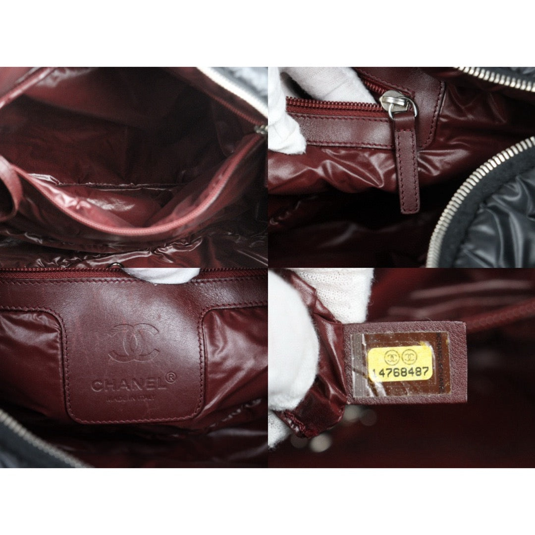 Very Good ( Rank A)｜ CHANEL Down Tote Bag  Black Made in 2010-2011Year ｜P24120205