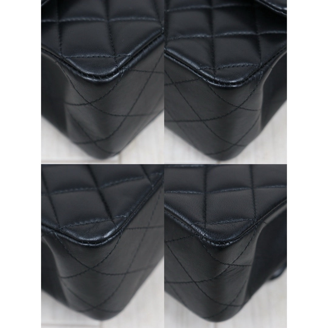 Very Good ( Rank A)｜ CHANEL Lamb Skin Matrasse Double Flap 25 Shoulder Bag  Black Made In 2017Year｜S25101808