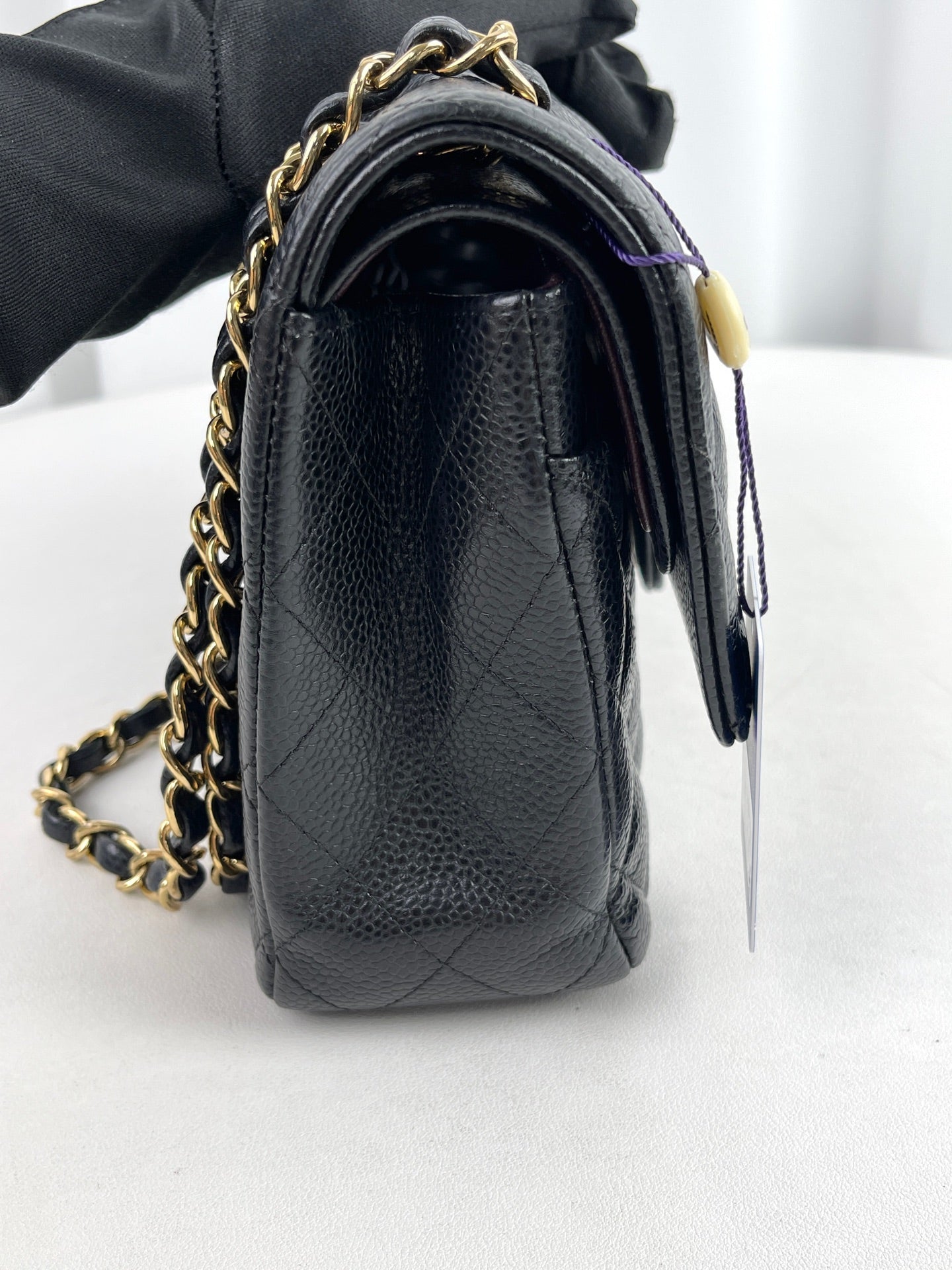 Include Entrupy Certificate of Authenticity｜Very Good ( Rank A)｜ CHANEL Caviar Skin Calf Leather Double Flap 25