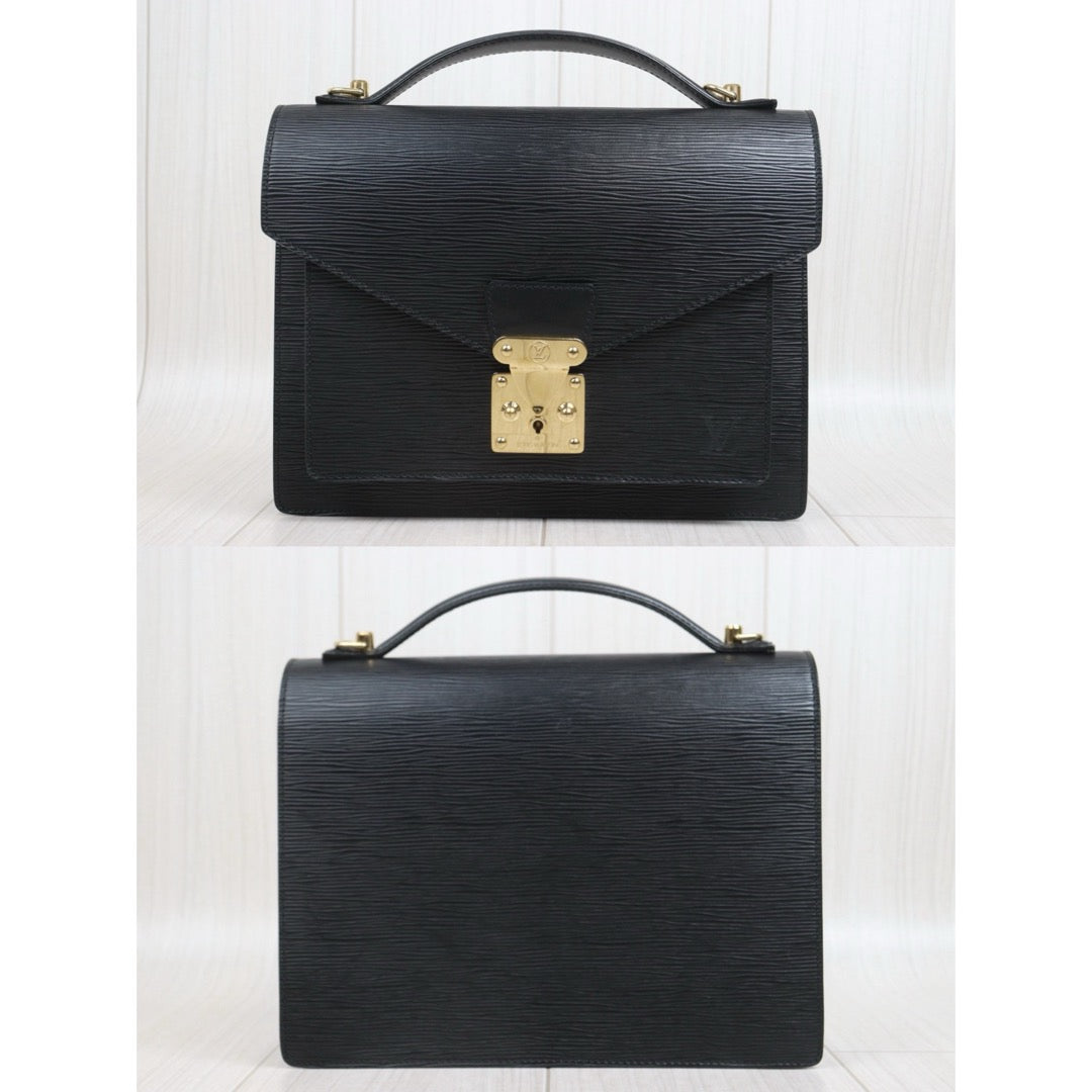 Include Entrupy Certificate of Authenticity｜Very Good ( Rank A)｜ Louis Vuitton Epi Capucines Monceau Handbag Shoulder Bag Black｜26071501