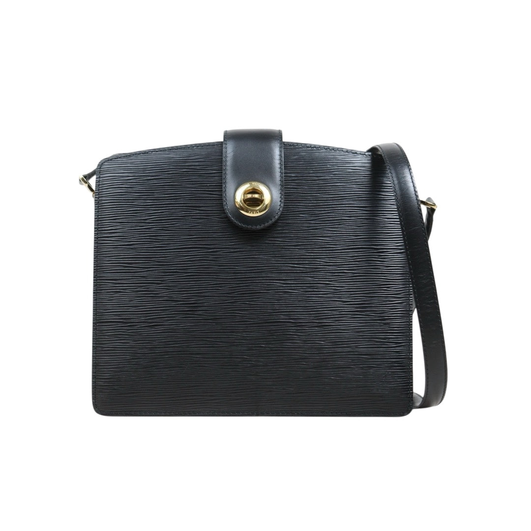 Include Entrupy Certificate of Authenticity｜Good ( Rank AB)｜ Louis Vuitton Epi Capucines Shoulder Bag Black｜26051307