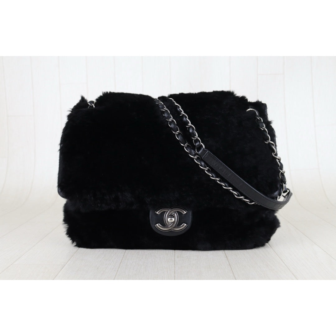 Include Entrupy Certificate of Authenticity｜Good ( Rank AB)｜ CHANEL Sheep Skin Matrasse Chain Single Flap Shoulder Bag Black Made in 2012-2013 Year｜S26052505
