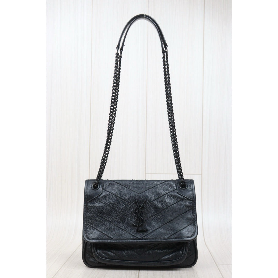 Very Good ( Rank A)｜  Saint Laurent YSL So Black Niki Shoulder Bag Small ｜W25111204