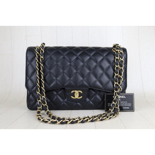 Very Good ( Rank A)｜ CHANEL Matrasse Chain Caviar Skin Jumbo Black  Made In 2012 Year｜S25110322