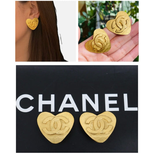 Very Good ( Rank A) ｜CHANEL Coco Mark Gold 24 Plated Earrings ｜25052923