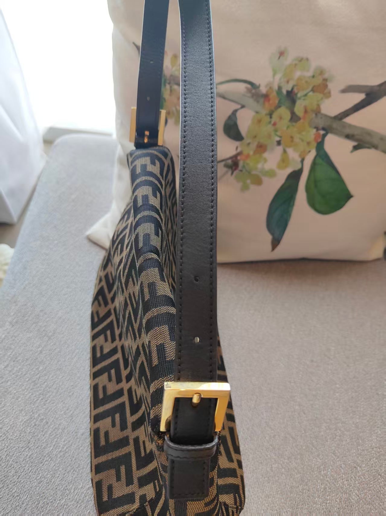 FENDI Zucca Mamma Baguette Shoulder Bag