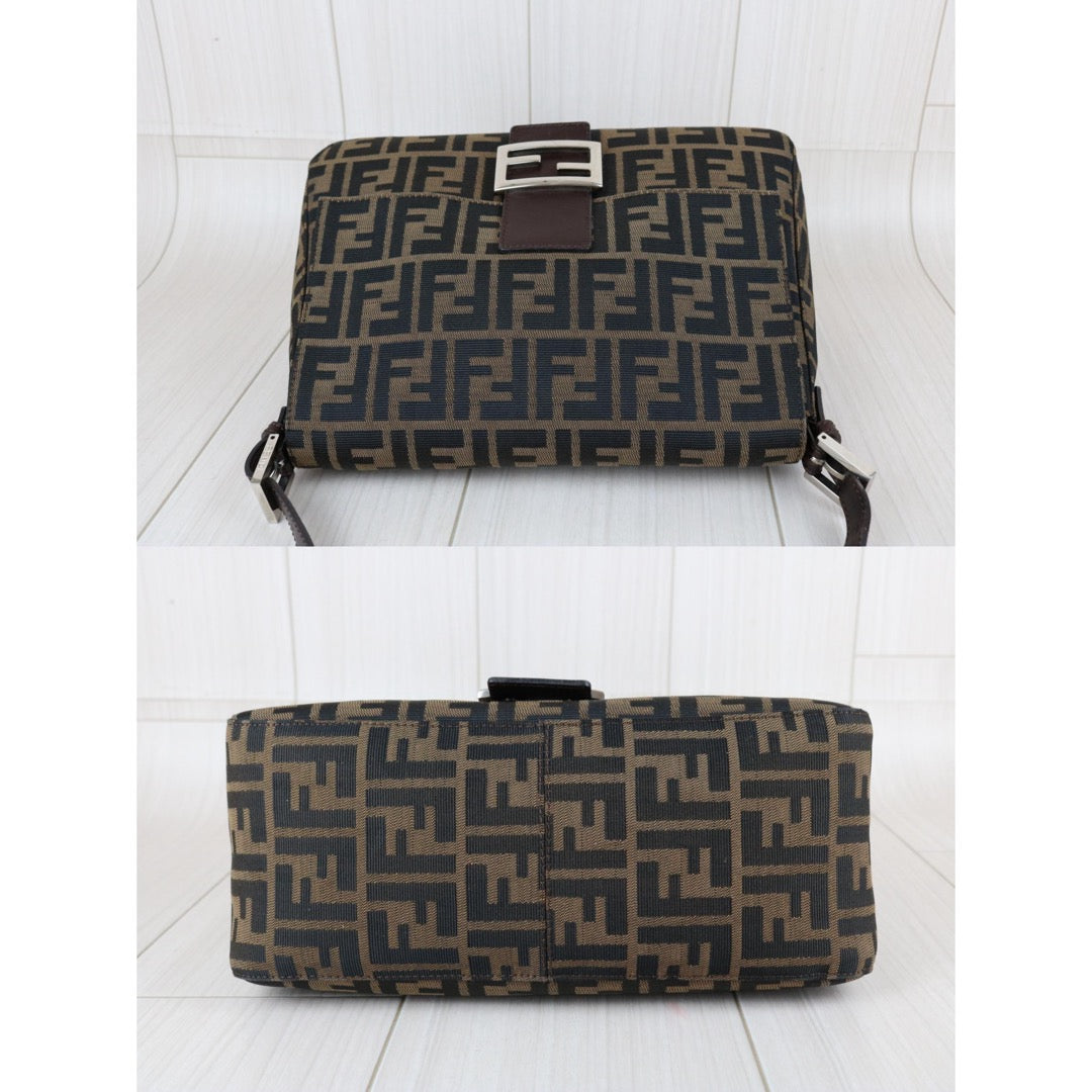 Include Entrupy Certificate of Authenticity｜Very Good ( Rank A)｜ FENDI Zucca Mamma Baguette Shoulder Bag ｜X26092110