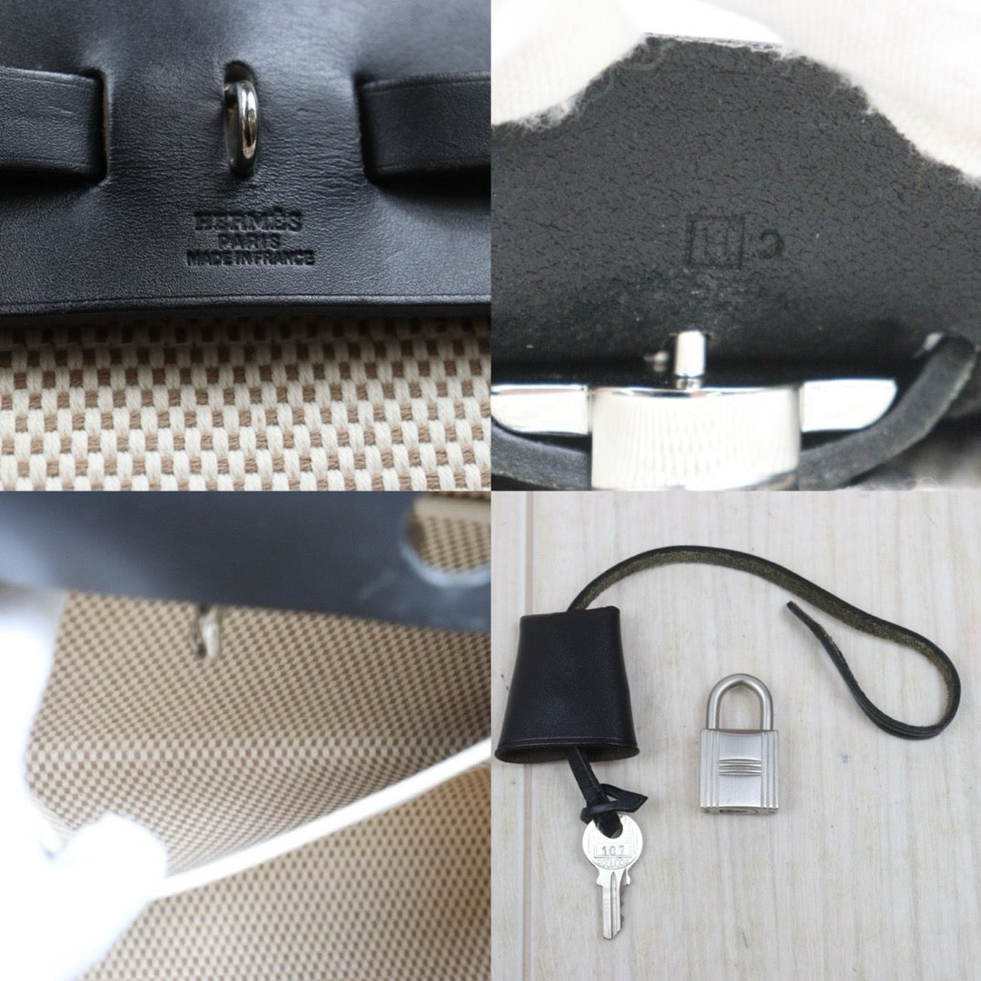 Include Entrupy Certificate of Authenticity｜Good ( Rank AB)｜ HERMES Herbag PM Hang Bag □H Stamp Made in 2004Year No Shoulder strap｜26051803